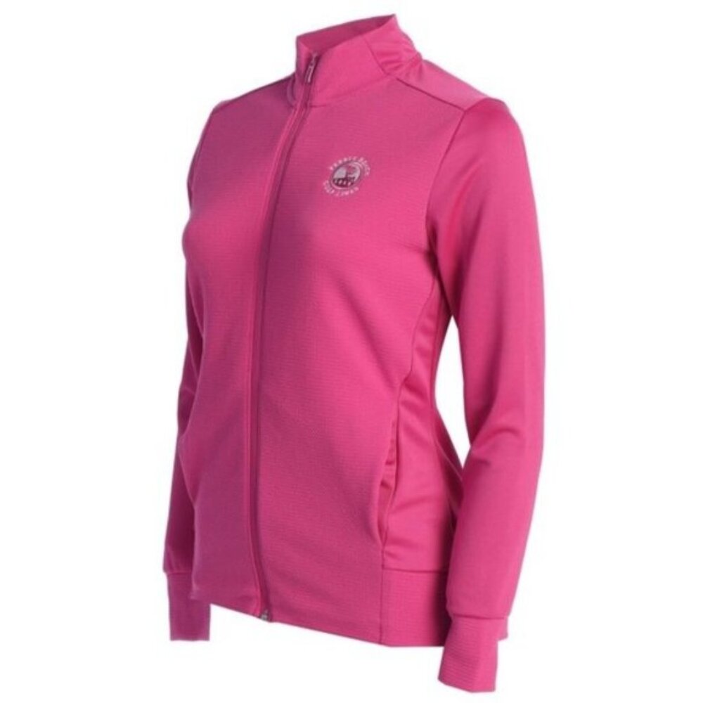 NWT Pebble Beach EPNY Golf Hot Pink Long Sleeve Zip Front Jacket